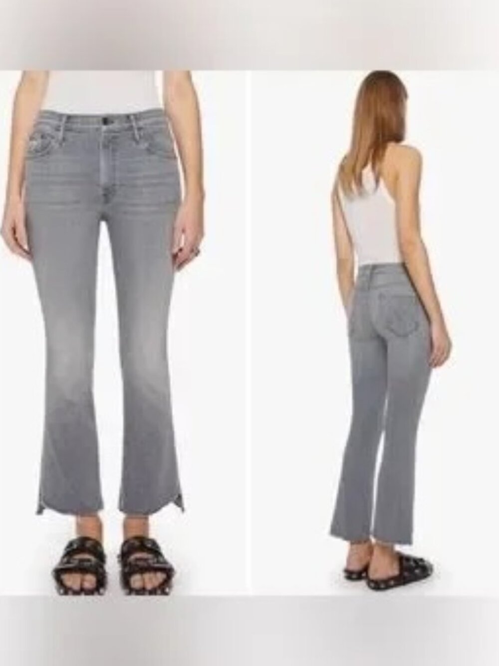 MOTHER Denim The Insider Crop Step Fray in wash “Barely There” Size 23